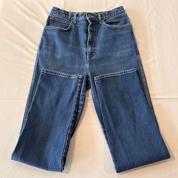 Sasson Denim - Vintage Sasson High Rise Straight Leg Jeans | Classic Blue Denim | 90s Fit | Sm